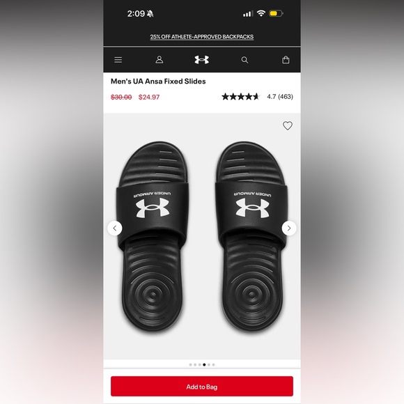 Men’s Under Armour Ansa Fixed Slides - Picture 2 of 5